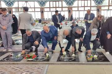 گرامیداشت هفته پدافند غیرعامل در گلزار شهدای رشت